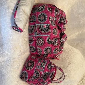 Vera Bradley diaper bag / travel bag with lunch bag and changing pad